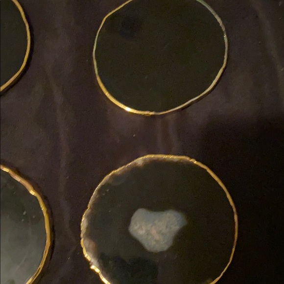 Set of 4 Agate Coasters - Picture 4 of 4
